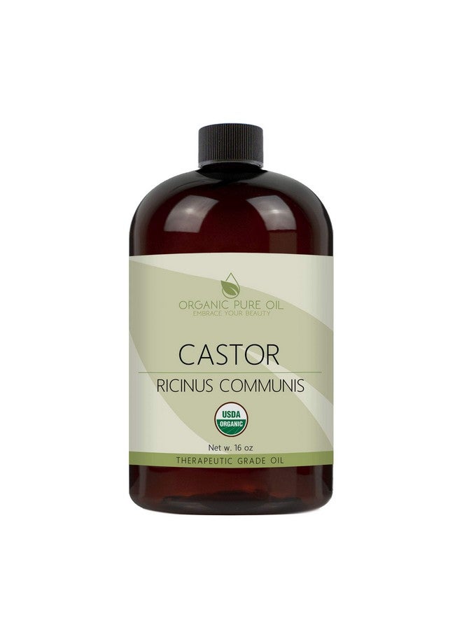 OPO Organic Castor Oil Usda Certified Organic 100% Pure And Cold Pressed Refined Nongmo Hexanefree16 Ozfor Skin Hair Nails Body Eyelashes Growth Conditions Nourishes & Hydrates - Image 2