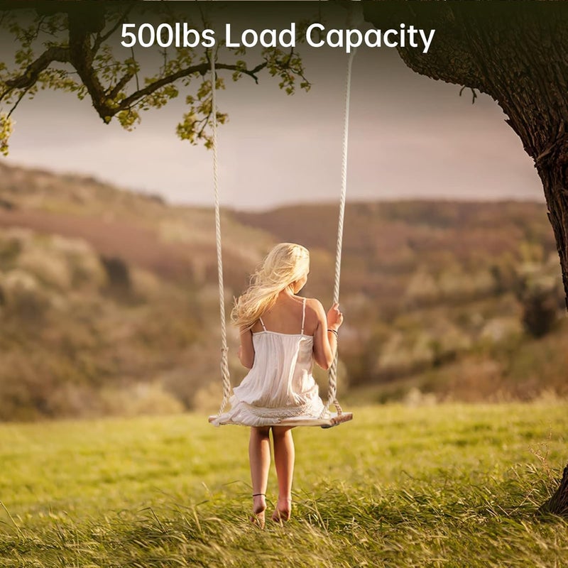 BATTIPAW Wooden Tree Swing,500lbs Load Capacity Wooden Swing for Adults & Kids,Adjustable Height,Waterproof Hanging Swing Seat for Indoor,Outdoor,Backyard,Garden,Playground (Adult) - Image 3