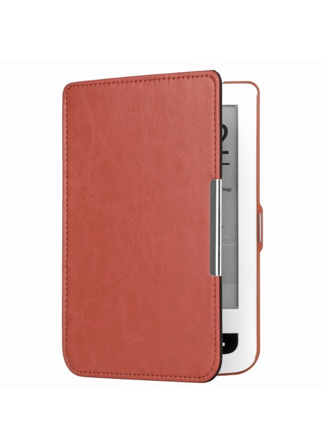 Generic - Suitable For Pocketbook 624 625 626 Protective Case Touch Lux2 Lux3 Leather Case-Color:Brown-Applicable Model:pocketbook624/625/626 - Image 1