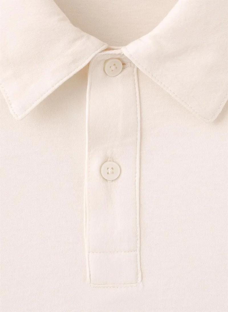 Mango Man 100% cotton pique polo shirt
