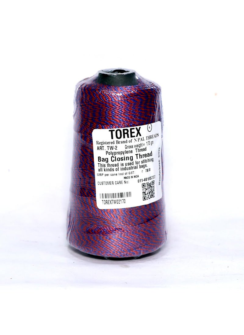 Torex TOREX� | Polypropylene 2 Ply 170 Gram Used for Stitching Unbreakable Bag Closing Thread TW-2 Multicolor (1)  - Image 1