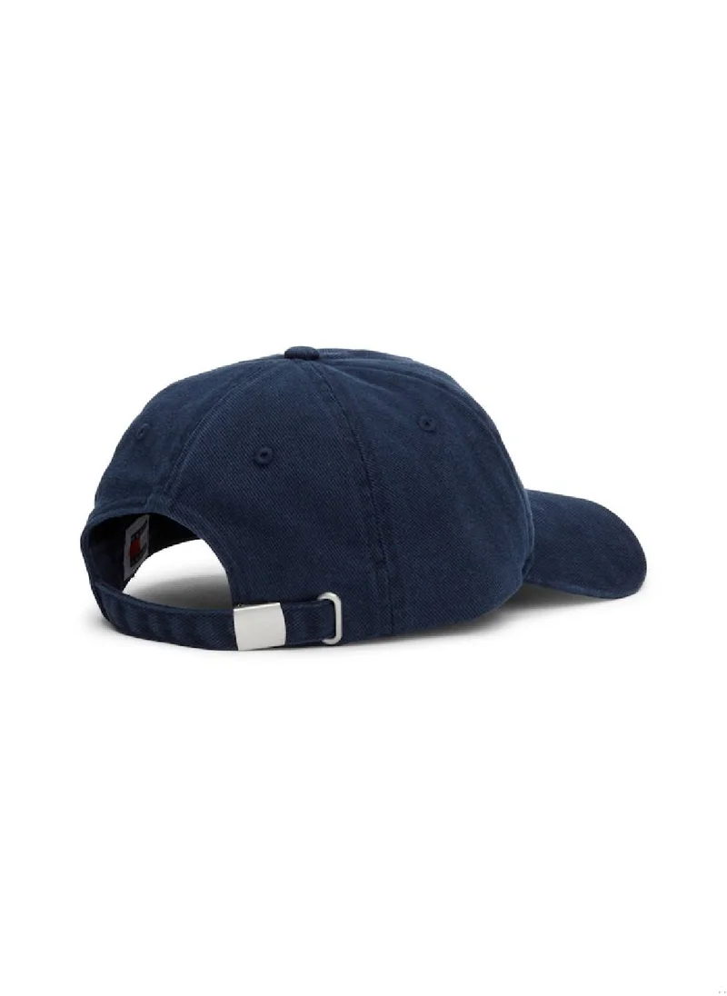 TOMMY JEANS Men's Elongated Flag Cap - Cotton, Blue