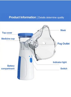 Generic Rechargeable Mesh Nebulizer for Respiratory Health White  - Image 4