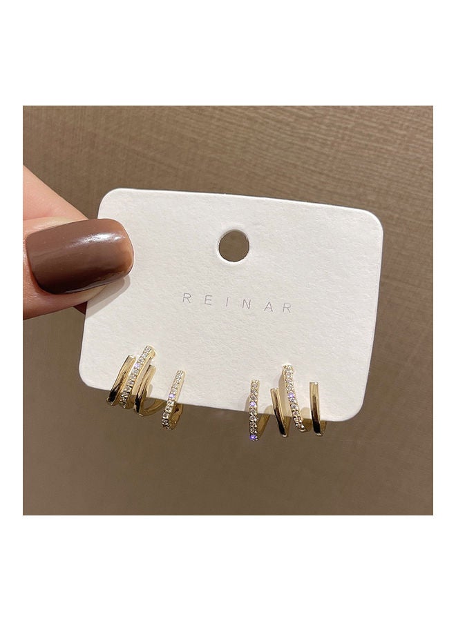 NIBEMINENT Half Moon Curved Micro Earrings Set - Image 2