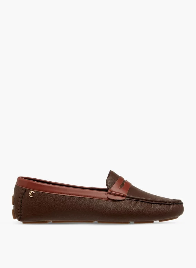 Women Textured Slip-On Loafers
