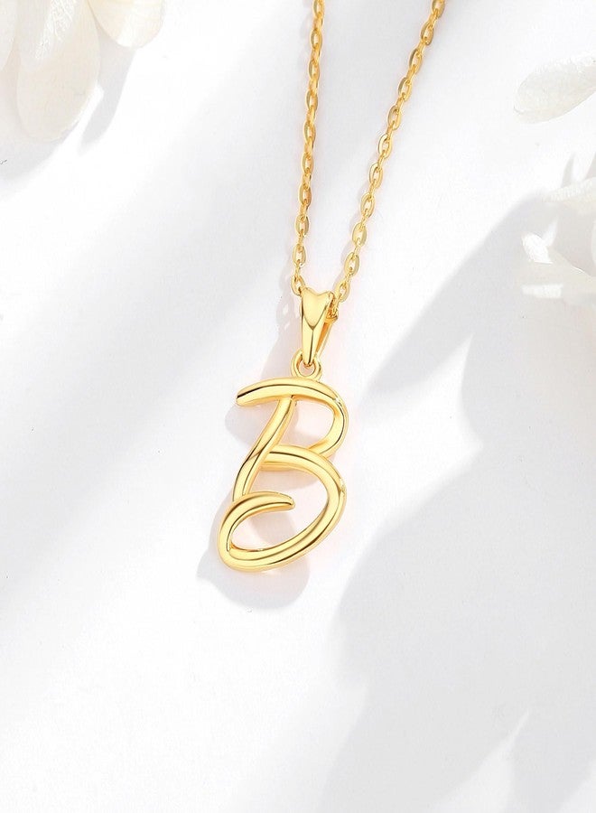 EUDORA Sterling Silver Initial Necklaces for Women, Classic 26 Letter Neckless Gifts for Girls, Sister, Mother Daughter, 18 inch Chain, 0.61 * 1.06 inches, Sterling Silver, No Gemstone - Image 2
