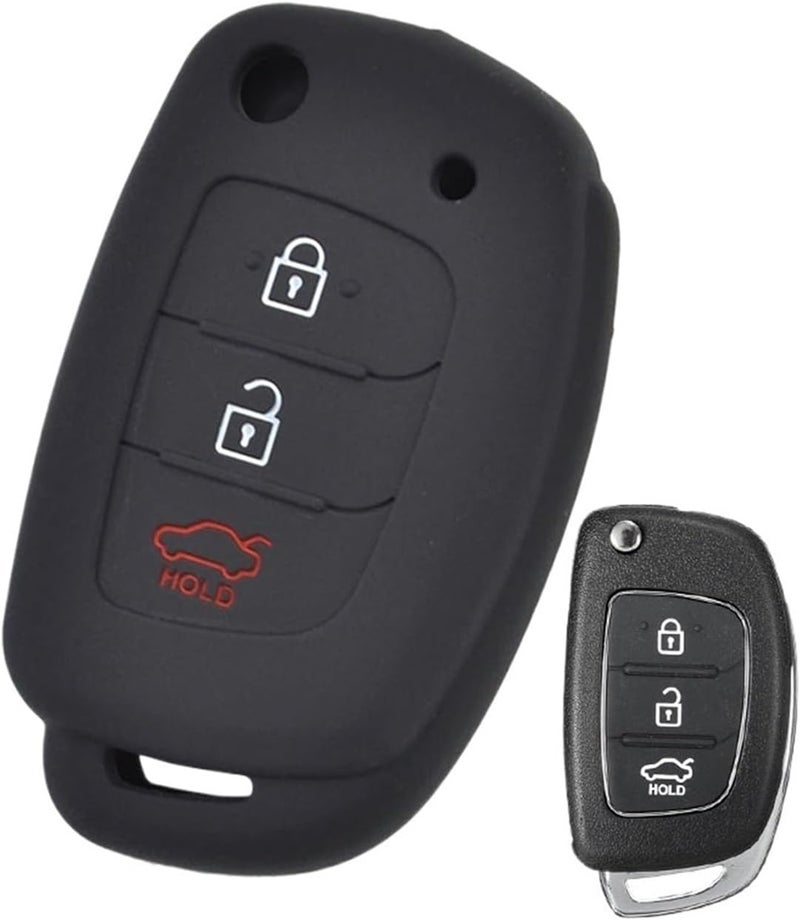 QASULER Silicone Key Case Cover for Hyundai - Image 1