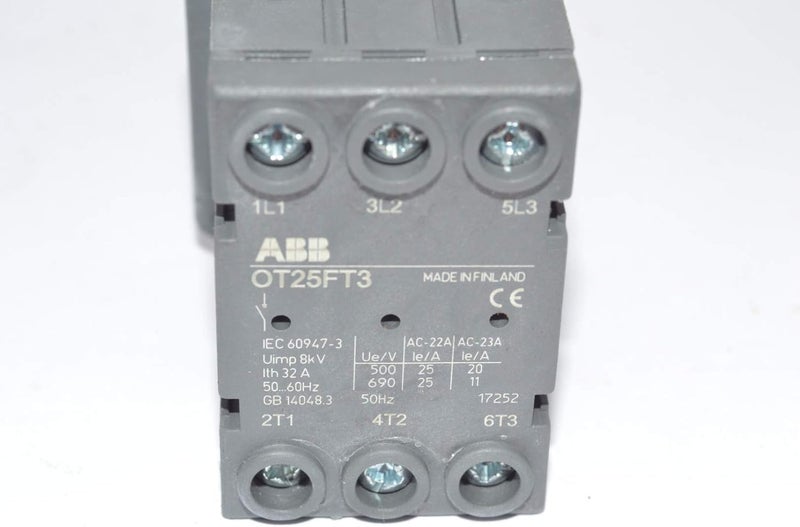 ABB OT25FT3 NonFusible Disconnect Door Mount 3 Pole 30 UL Amps - Image 2