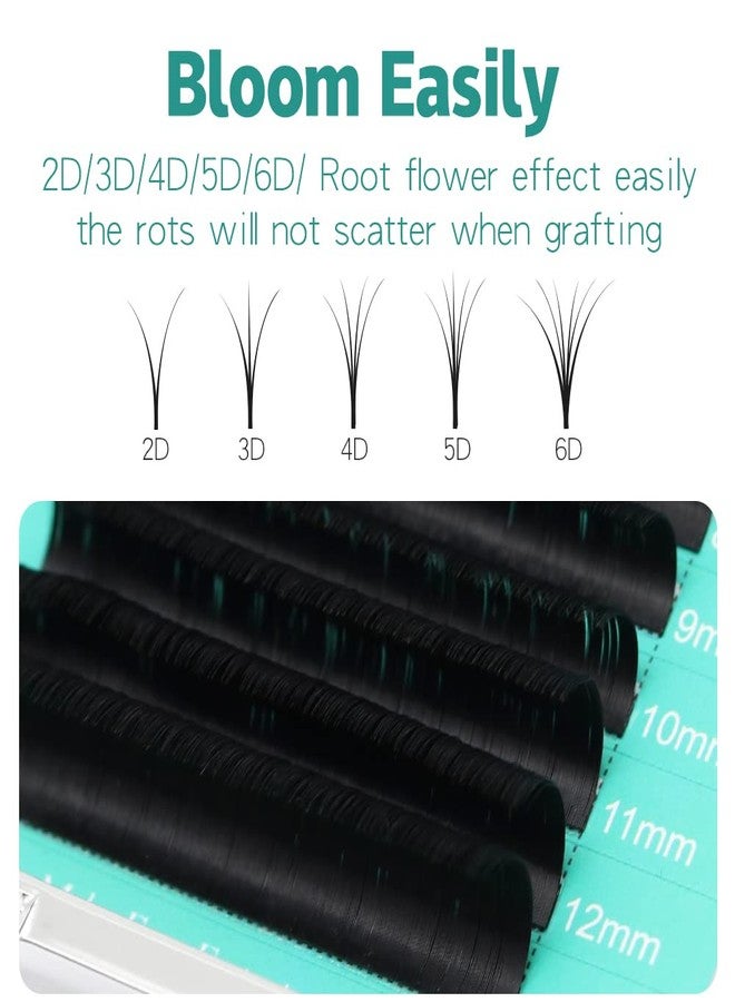 QEELASEE Easy Fan Lashes Blooming Lash Extension Faux Mink Auto Flowering 0.07D Curl Professional Salon 8-15mm Eyelash Extensions (0.07-D-MIX8-15mm) - Image 3