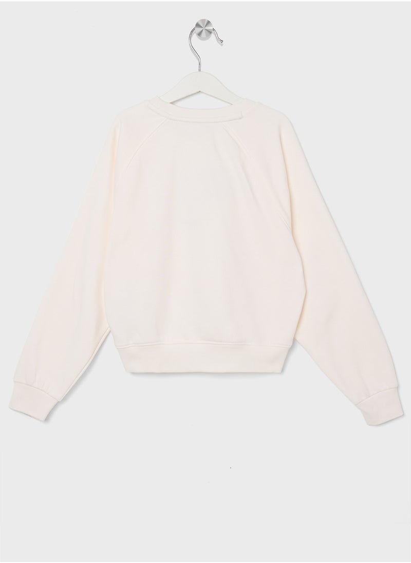 TOMMY HILFIGER EMB FLOWER FLEECE CREWNECK  - Image 2