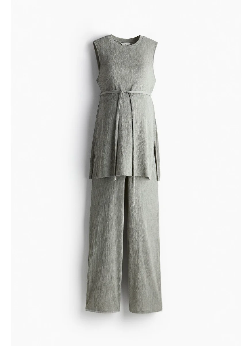 H&M Mama 2-Piece Textured Jersey Set