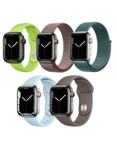 Perfii 5pcs Watch Bands Replacement for Apple Watch Strap Compatible with Apple Watch 49/46/45/44/42mm Series 10/9/8/7/6/5/4/SE/Ultra  - Image 1