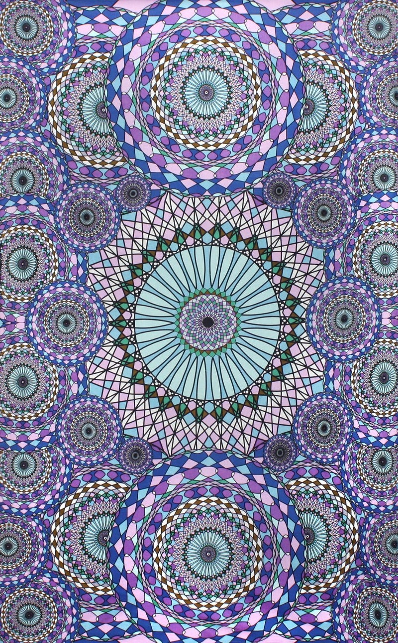 Sunshine Joy 3D Geometric Rings Tapestry Tablecloth Beach Sheet 60x90 Inches - Ring Of Water - Image 3