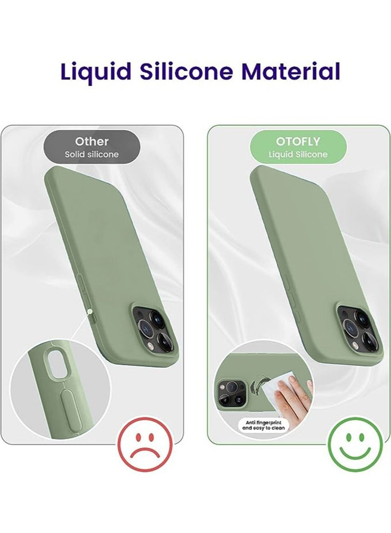 iPhone 15 Pro Max Mobile Case Cover with Soft Liquid Silicone Protection Anti-Scratch Shockproof Accessories Slim Protective Back Cover with Comfortable Hold Touch Feeling and Anti-fingerprint - Image 4