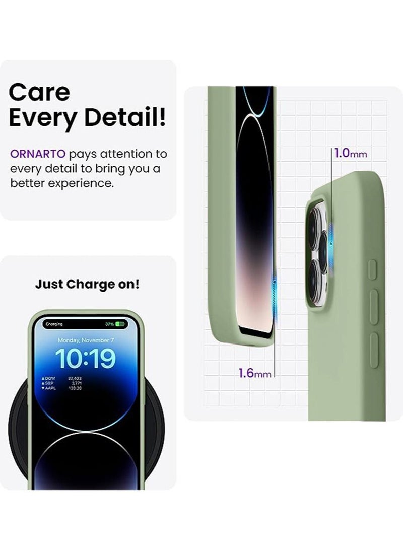 iPhone 15 Pro Max Mobile Case Cover with Soft Liquid Silicone Protection Anti-Scratch Shockproof Accessories Slim Protective Back Cover with Comfortable Hold Touch Feeling and Anti-fingerprint - Image 3