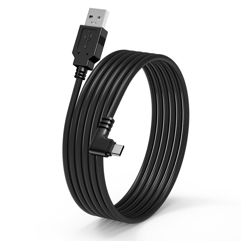 weishan USB C Dash Cam Power Cord, USB to 90-Degree USB-C Charging Cable for Dashcam Rear View Mirror Camera, 11.5ft Long Charger Wire - Image 1