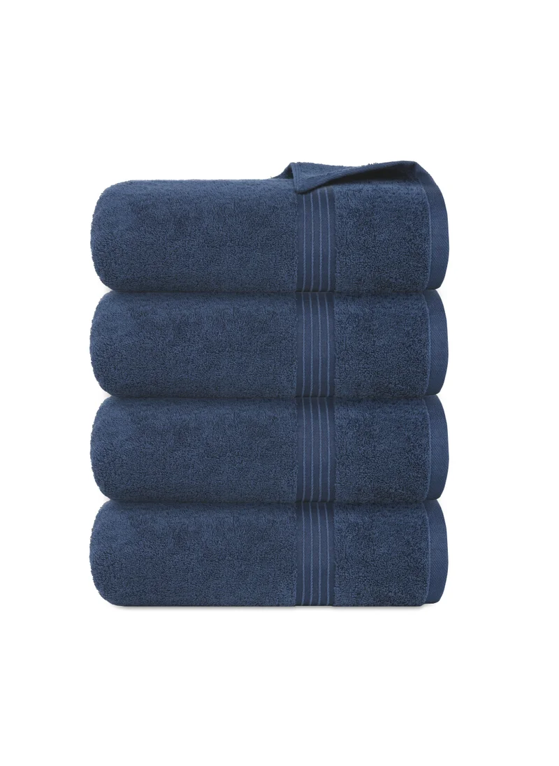 Bliss Casa 4-Piece Bath Towels, 100% Combed Cotton 550 GSM Superior Quality, Quick Dry Highly Absorbent Thick Soft Hotel Towles for Bath And Spa Bathroom Towel Set 70x140cm