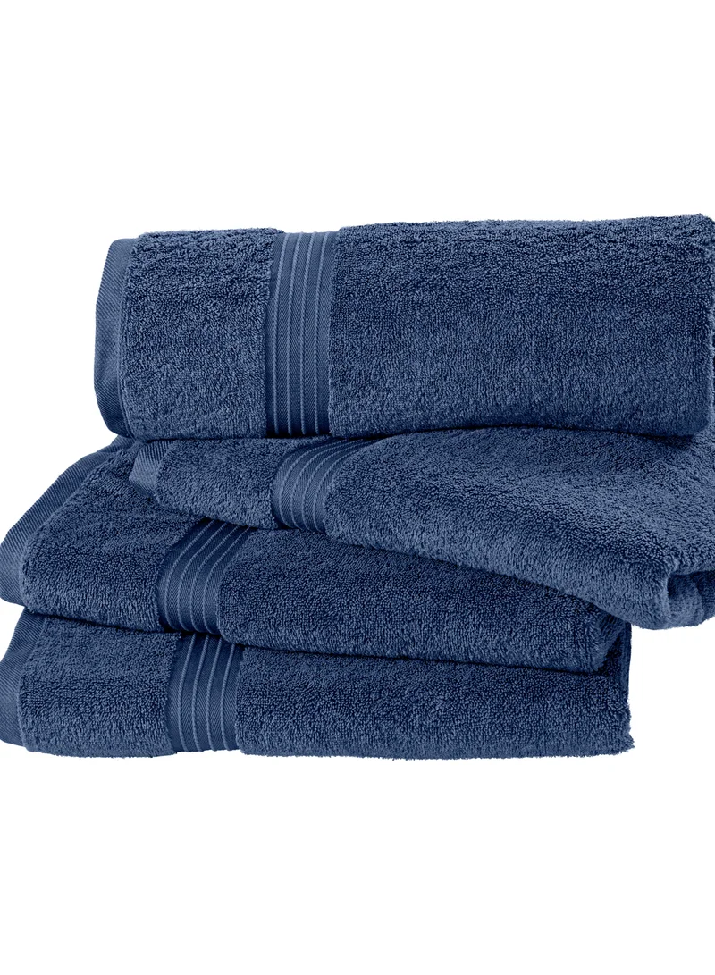 Bliss Casa 4-Piece Bath Towels, 100% Combed Cotton 550 GSM Superior Quality, Quick Dry Highly Absorbent Thick Soft Hotel Towles for Bath And Spa Bathroom Towel Set 70x140cm
