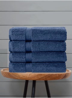 Bliss Casa 4-Piece Bath Towels, 100% Combed Cotton 550 GSM Superior Quality, Quick Dry Highly Absorbent Thick Soft Hotel Towles for Bath And Spa Bathroom Towel Set 70x140cm  - Image 1
