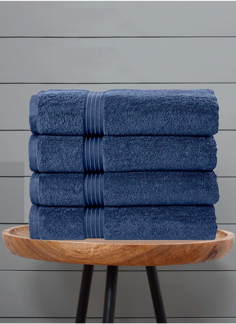 Bliss Casa 4-Piece Bath Towels, 100% Combed Cotton 550 GSM Superior Quality, Quick Dry Highly Absorbent Thick Soft Hotel Towles for Bath And Spa Bathroom Towel Set 70x140cm  - Image 1