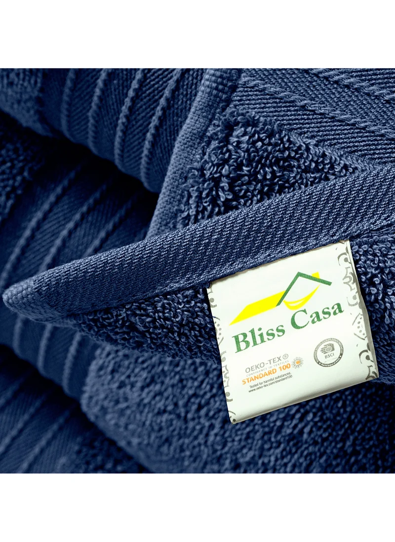 Bliss Casa 4-Piece Bath Towels, 100% Combed Cotton 550 GSM Superior Quality, Quick Dry Highly Absorbent Thick Soft Hotel Towles for Bath And Spa Bathroom Towel Set 70x140cm