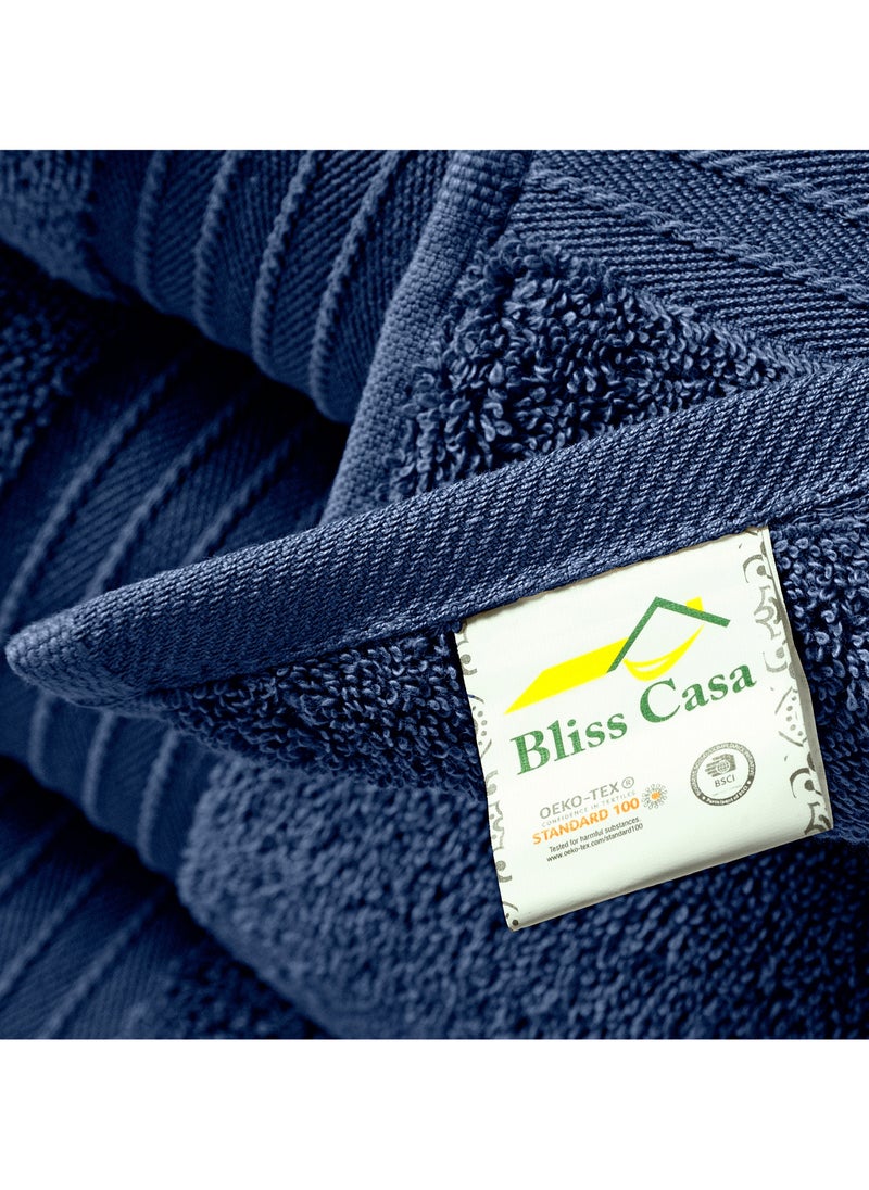 Bliss Casa 4-Piece Bath Towels, 100% Combed Cotton 550 GSM Superior Quality, Quick Dry Highly Absorbent Thick Soft Hotel Towles for Bath And Spa Bathroom Towel Set 70x140cm  - Image 2