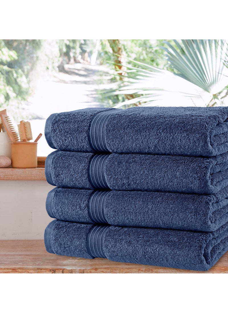 Bliss Casa 4-Piece Bath Towels, 100% Combed Cotton 550 GSM Superior Quality, Quick Dry Highly Absorbent Thick Soft Hotel Towles for Bath And Spa Bathroom Towel Set 70x140cm  - Image 3