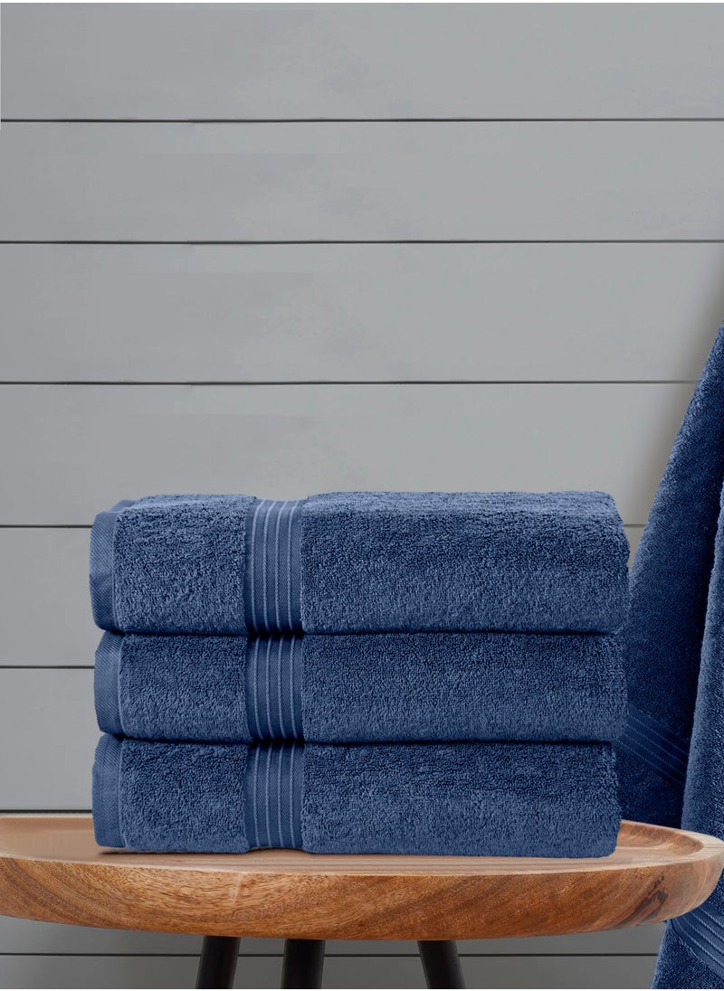 Bliss Casa 4-Piece Bath Towels, 100% Combed Cotton 550 GSM Superior Quality, Quick Dry Highly Absorbent Thick Soft Hotel Towles for Bath And Spa Bathroom Towel Set 70x140cm  - Image 4
