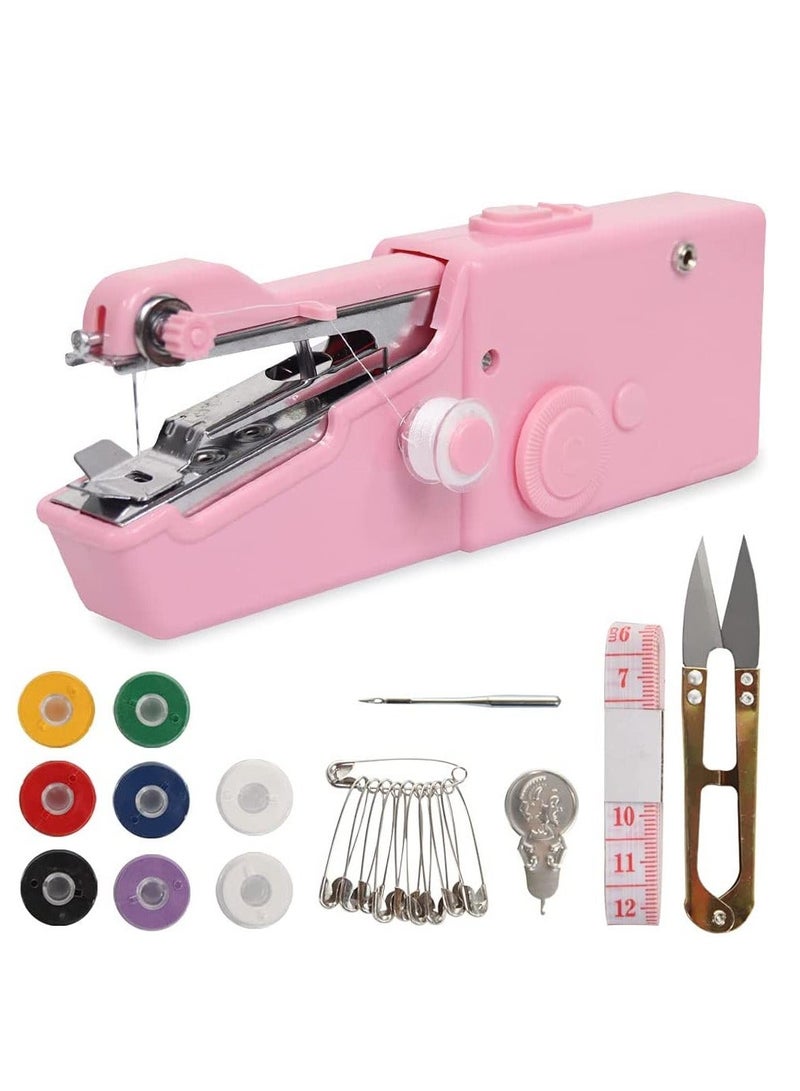 Y&D Handheld Sewing Machine Hand Held Device Tool Mini Portable Cordless Essentials for Home Quick Repairing and Stitch Handicrafts Easy to Operate Beginners - Image 1