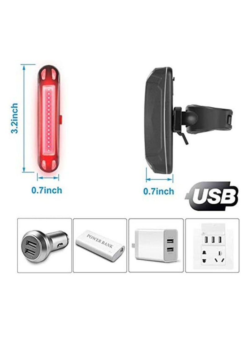 Generic Ultra Bright Bike Tail Light, USB Rechargeable Taillight, Waterproof Bicycle LED Rear Light for Road MTB Mountain Bikes, Easy to Install for Cycling Safety 2Sets  - Image 5