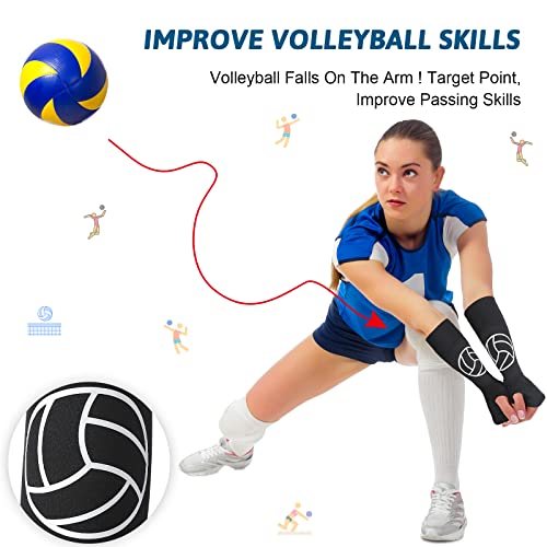 Minatee Volleyball Arm Sleeves Passing Hitting Forearm Sleeves with Protection Pads and Thumb Hole for Youth Girls Kids Women(2 Pairs,12 Inch) - Image 4