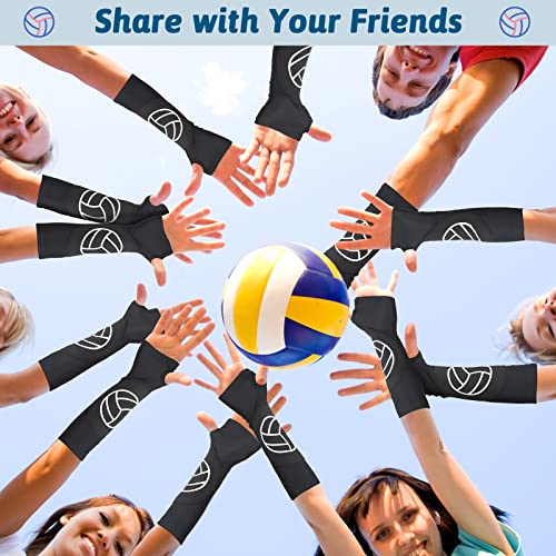 Minatee Volleyball Arm Sleeves Passing Hitting Forearm Sleeves with Protection Pads and Thumb Hole for Youth Girls Kids Women(2 Pairs,12 Inch) - Image 5