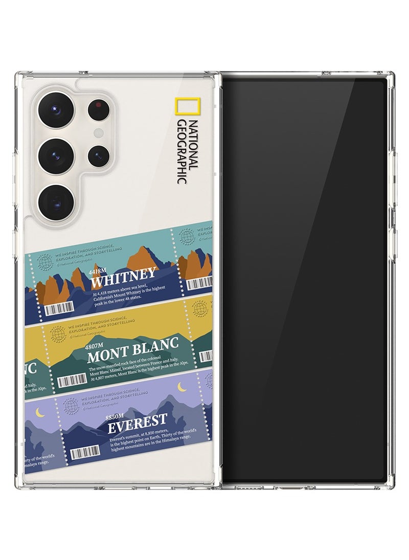 NATIONAL GEOGRAPHIC - National Geographic Crystal Clear Wappen Case V2 for Samsung Galaxy S24 Ultra  with Mountain Seal logo - Transparent - Image 1