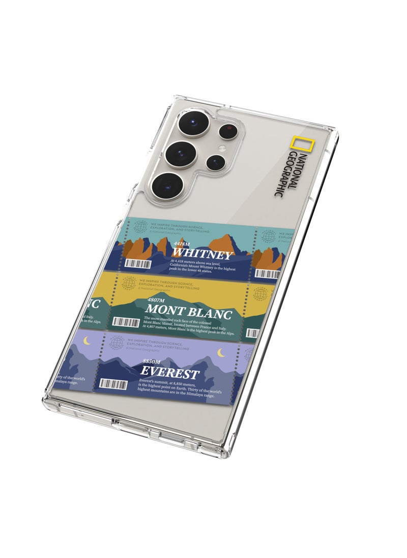 NATIONAL GEOGRAPHIC - National Geographic Crystal Clear Wappen Case V2 for Samsung Galaxy S24 Ultra  with Mountain Seal logo - Transparent - Image 1