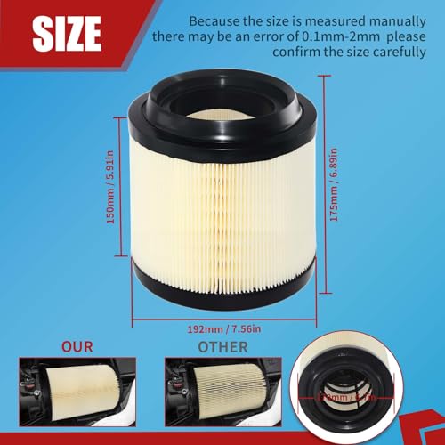 EPChunMi Engine Air Filter FA2022 replacement for Ford Ranger 2.3L 2024 Bronco 2.3L 2.7L 2021-2024 Car Air Filter replace AF6022 PA99846 MB3Z9601A - Image 3