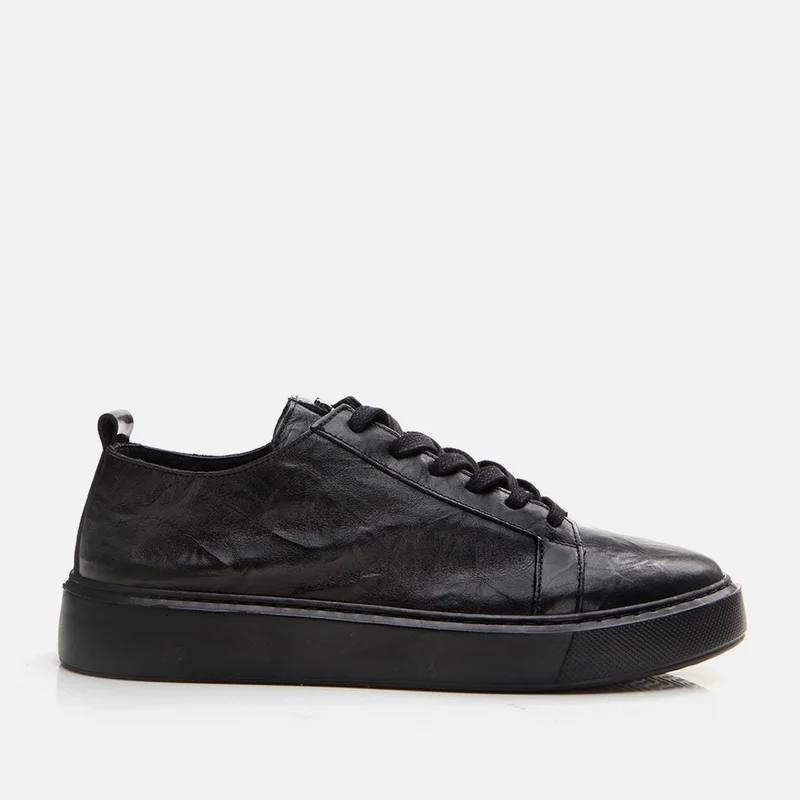 Hotiç 02AYH293270A100 GENUINE Leather Black Men's Casual Shoes