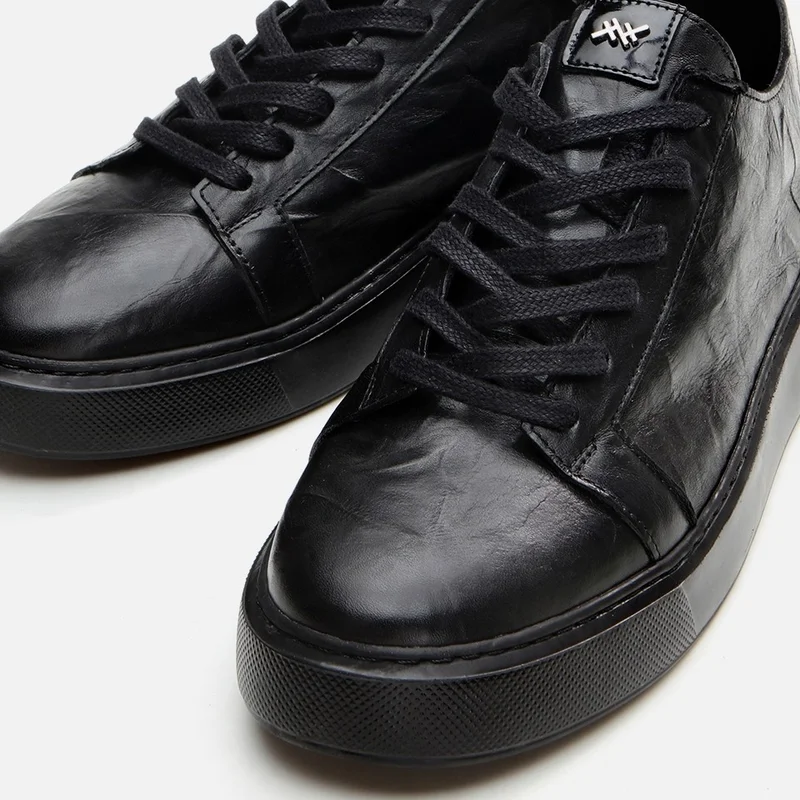 Hotiç 02AYH293270A100 GENUINE Leather Black Men's Casual Shoes