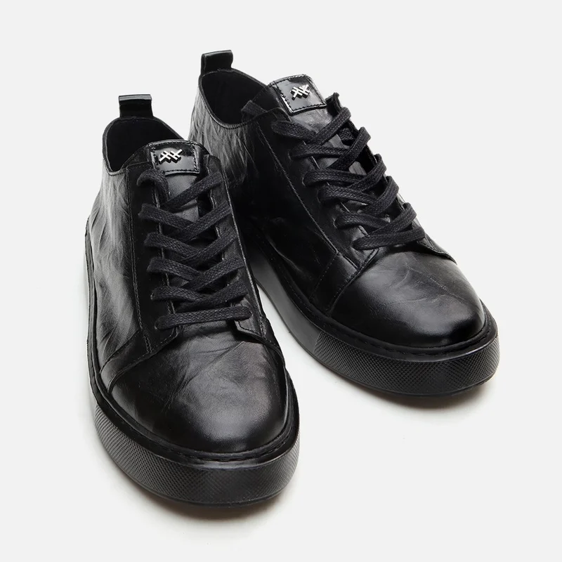 Hotiç 02AYH293270A100 GENUINE Leather Black Men's Casual Shoes