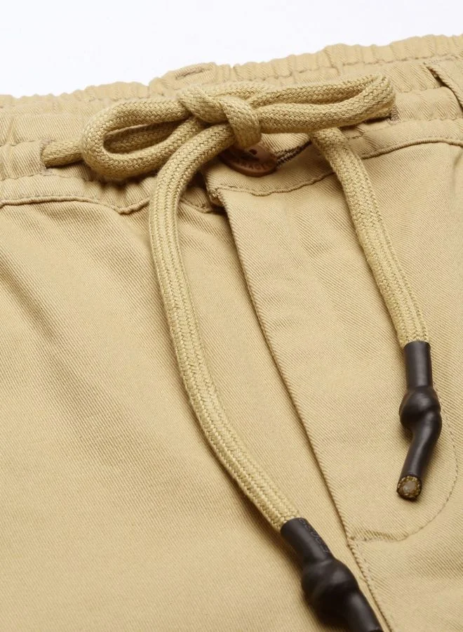 The Indian Garage Co Men Slim Fit Solid Mid-Rise Chinos