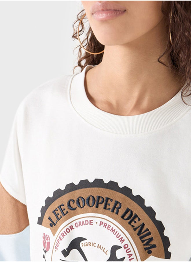 Lee Cooper Printed Crew Neck T-Shirt  - Image 3