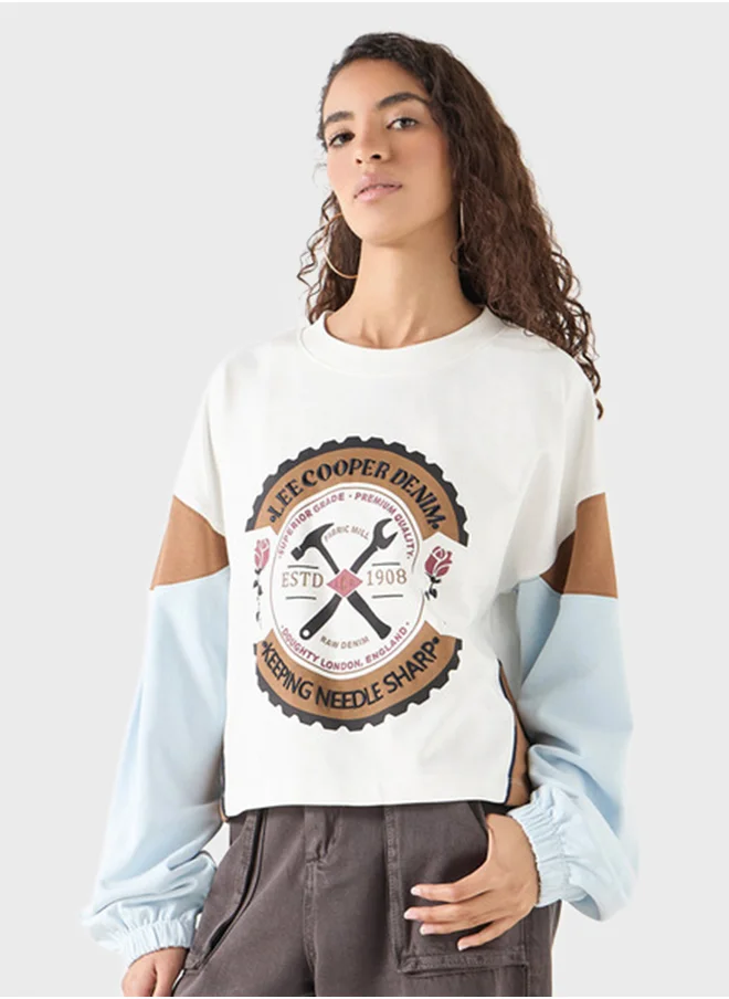 Lee Cooper Printed Crew Neck T-Shirt