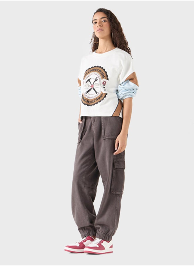 Lee Cooper Printed Crew Neck T-Shirt  - Image 4
