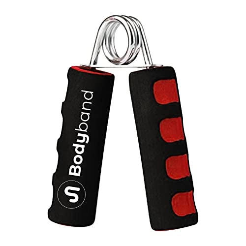 Bodyband Hand Grip Strengthener with Foam Handle, Hand Gripper for Men & Women for Gym Workout Hand Exercise Equipment to Use in Home for Forearm Exercise, Finger Exercise Power Gripper - Red - Image 1