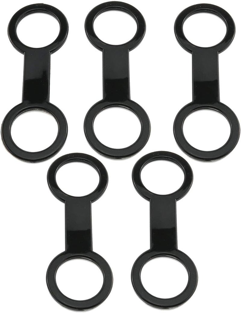 Eoutstanding Silicone Snorkel Keeper 5PCS Black Scuba Diving Silicone Snorkel Mask Holder Eight-Button Clip Lock Kit - Image 1