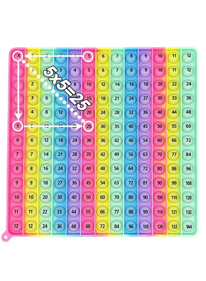 Marcon Black S 12x12 Multiplication Math Fidget Toy Educational Games For Kids - Image 2