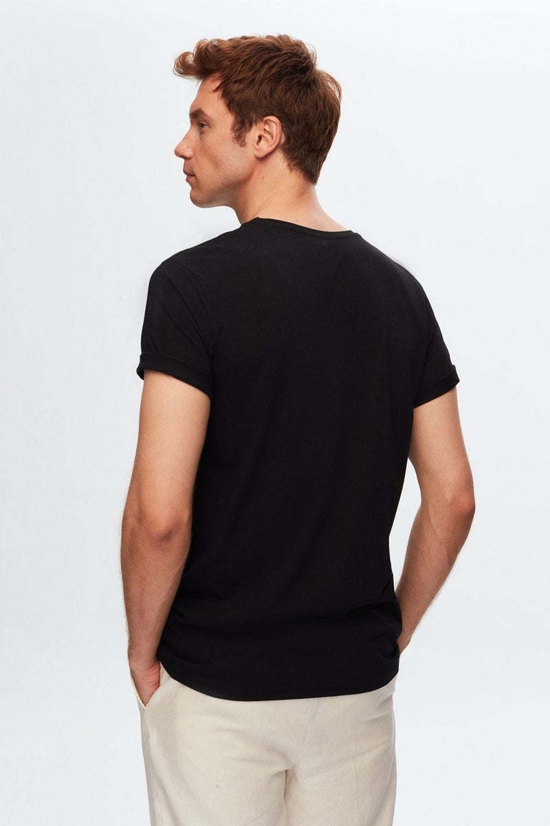 D'S DAMAT Slim Fit Black T-shirt 4HC141996755M - Image 4
