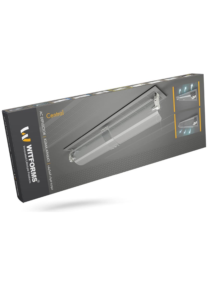 Witforms Witforms Central AC Air Flow Deflector, White Arm, Transparent Panel, Min 60cm Max 110cm, CENTRAL MODEL  - Image 3
