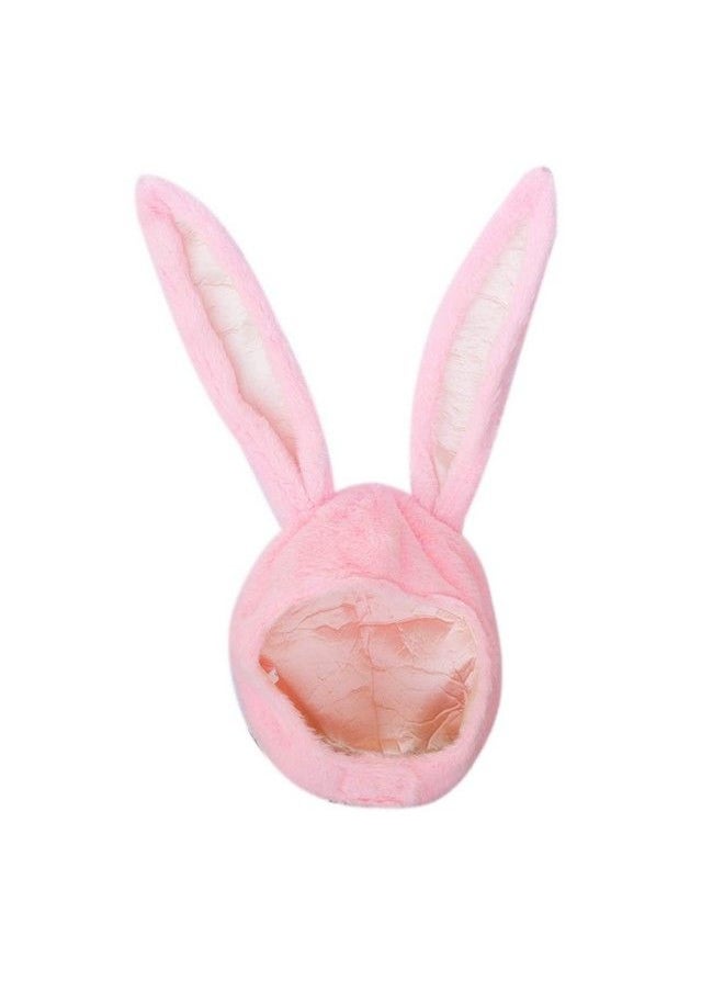 Bestjybt Plush Funny Bunny Rabbit Ears Hood Women Party Hats (Pink)  - Image 2