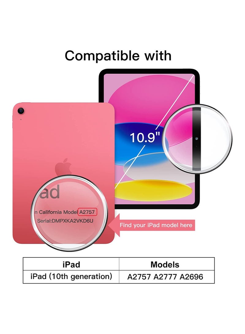 ELTRAZONE iPad Case (10.9 Inch, 2022 Model, 10th Generation) with Stylus Holder, Slim Tablet Cover with Soft TPU Back with Auto Sleep/Wake (Watermelon) - Image 2