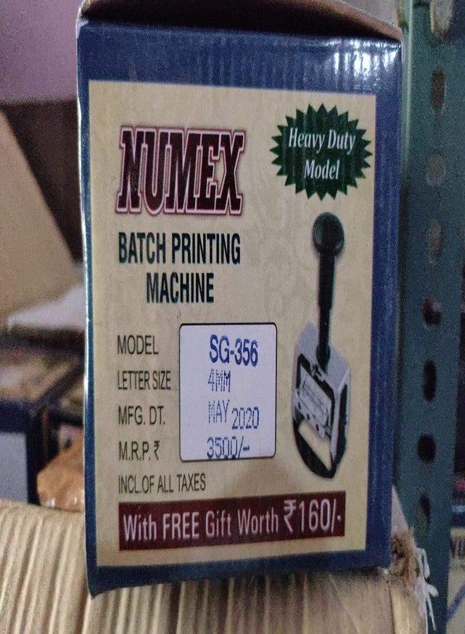 Numex- Batch Coder - SG 356 - Size 25x18mm - Letter Size 4mm